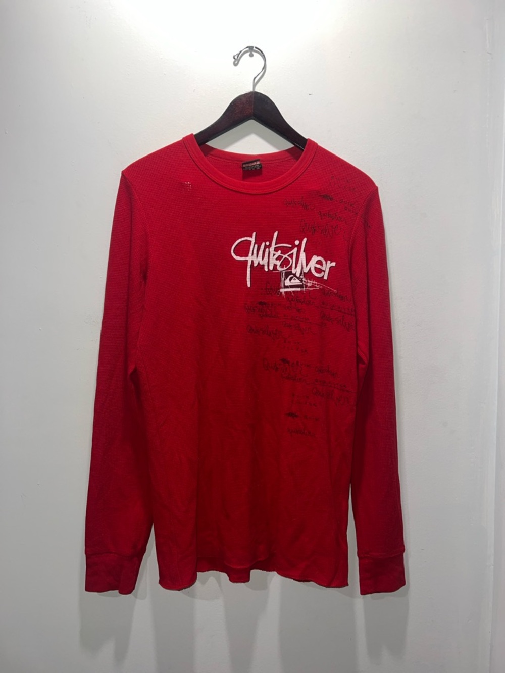 👕🌶️ Y2K Vintage Quiksilver Double Sided Long Sleeve Thermal Shirt